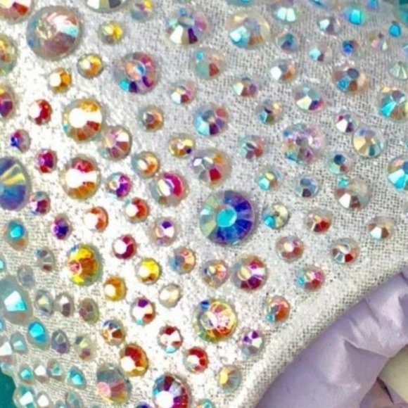 Lauren Lorraine LIZZY New Crystal Jewel Flats Shoe BLACK Women's 5.5 NIB Last! - Picture 11 of 11